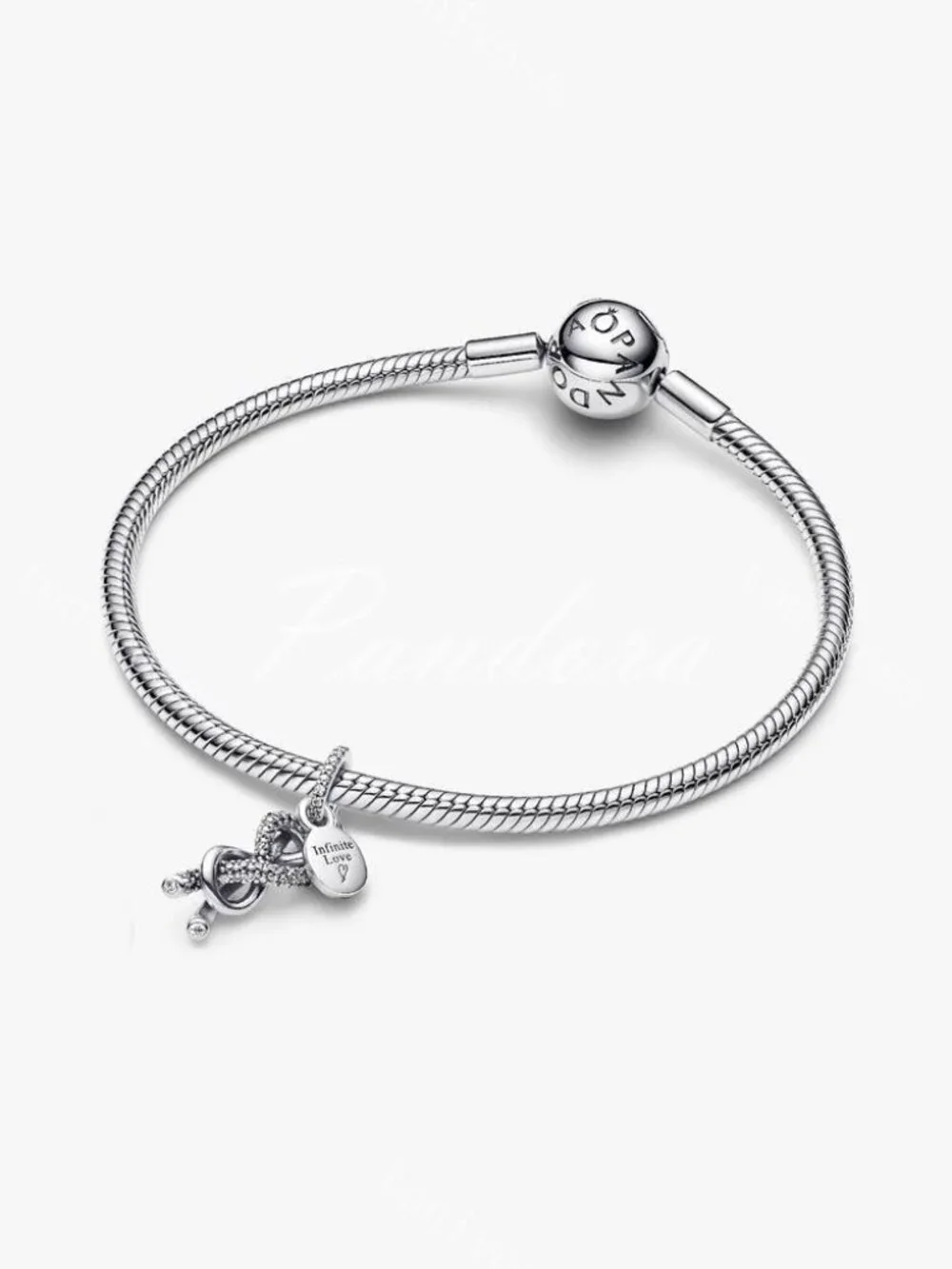 Pandora Pavé Infinity Knot Dangle Charm